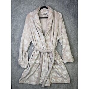 Amari Fluffy Pink Polka Dot Robe Bath/Lounge With Belt One Size